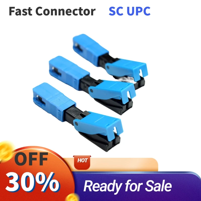 

Quick Connector100/200/300/400 PCS FTTH SCUPC Optical fiber covered SC UPC FTTH Fiber Optic Fast Connector Tool cold connecter