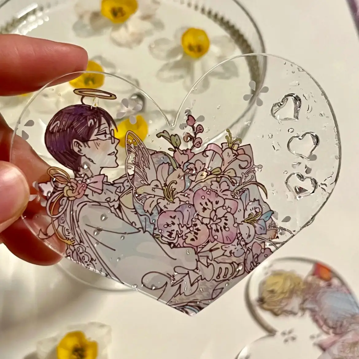 

Doukyuusei BL heart shaped model acrylic plate