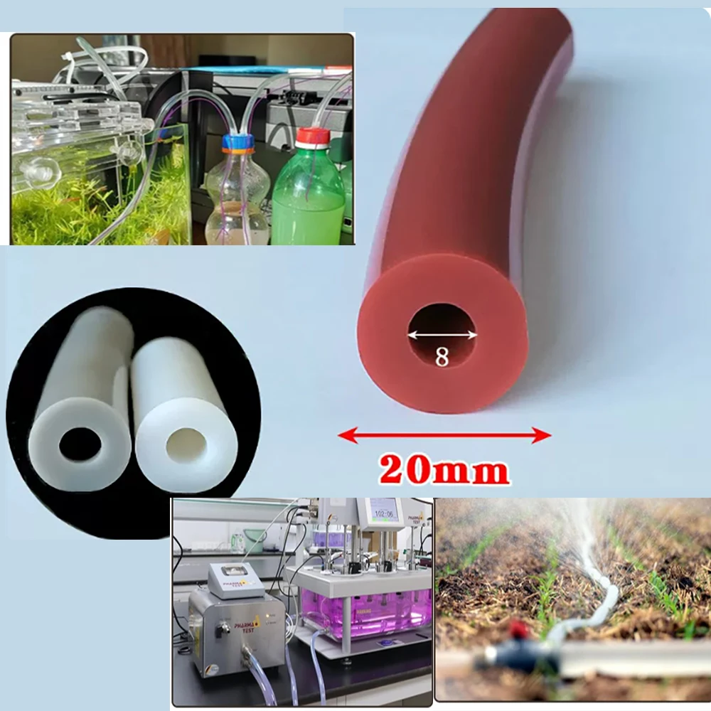 I.D1~39mm Silicone Vacuum Tube Heat Resistant Automobile Fuel Tank Pipe Vacuum Cooling Tube Air Pump Soft Rubber Hose(ODxID)