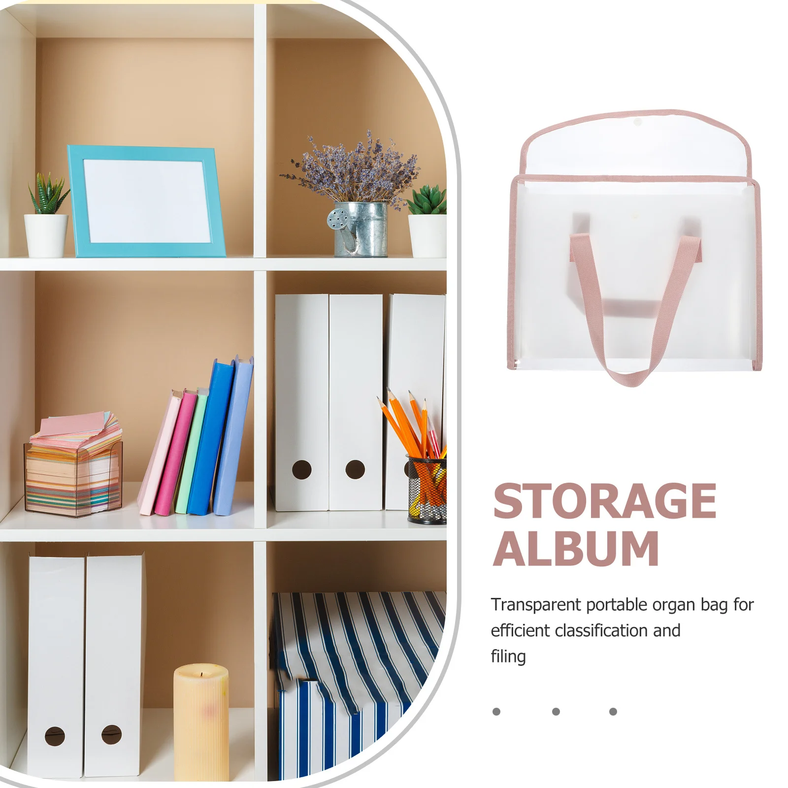 

File Folder Bag Large Capacity Multi-Layer Document Organizer Portable Pp Storage Folder For Papers Receipts Vouchers Tickets