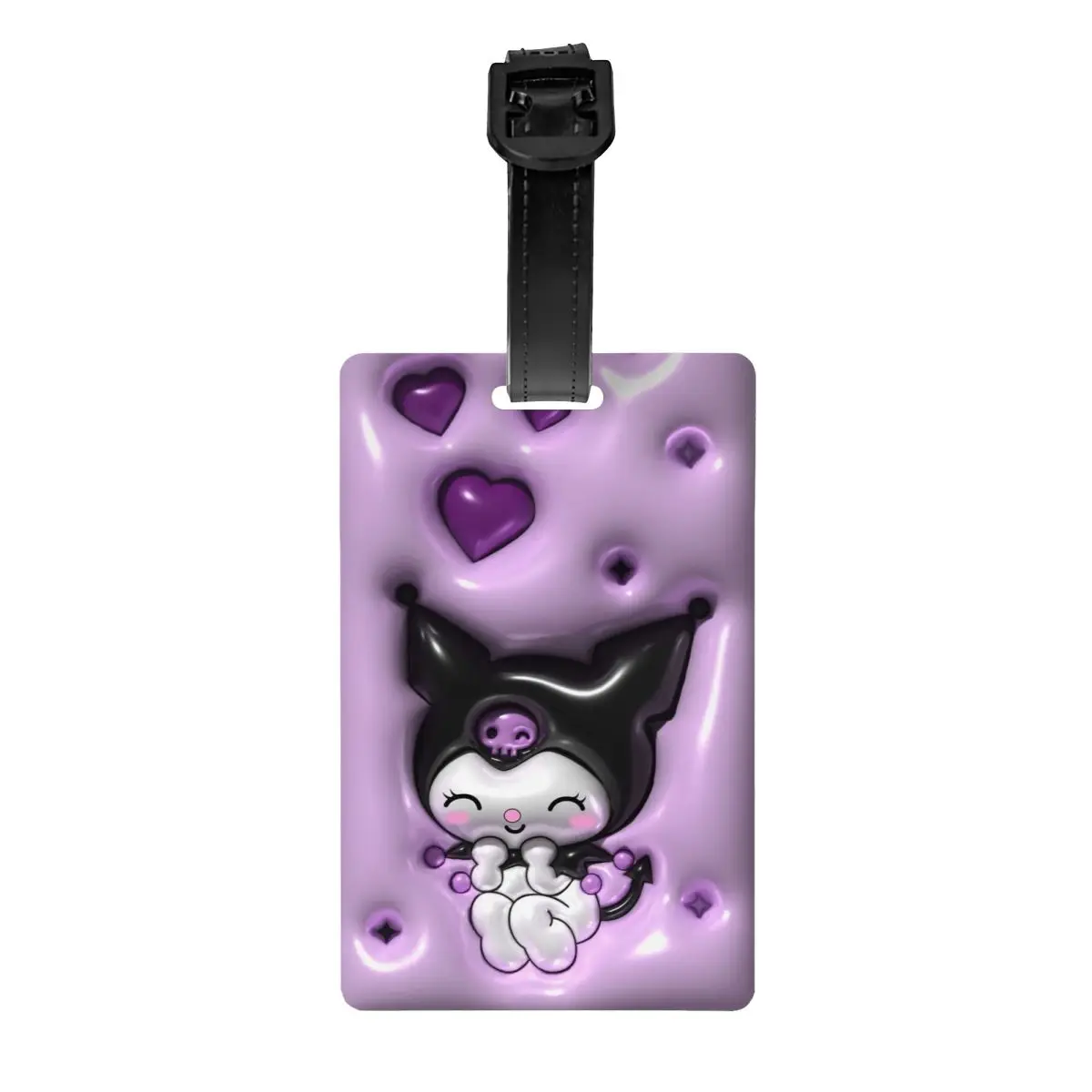 

Мультфильм Kawaii Kuromi багажная бирка, чемодан, пластиковый держатель для дорожных аксессуаров, багажная бирка, идентификационная адреса, портативная дорожная этикетка, подарки