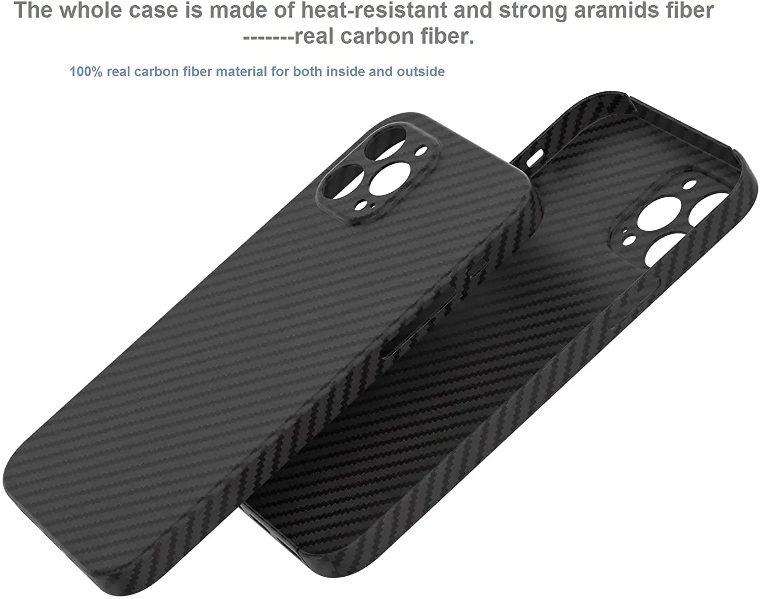 Carbon Fiber Case for iPhone 13 12 11 Pro XS Max XR 7 8 SE 2020 , Real Carbon Fiber Matte Aramid Slim Light Shockproof Case