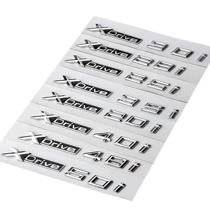 Car Trunk Emblem Badge For BMW X1 X3 X5 X6 XDrive 18i 20i 25i 28i 30i 35i 40i 50i E70 F15 F16 F25 F30 Logo Lettering Accessories view 2