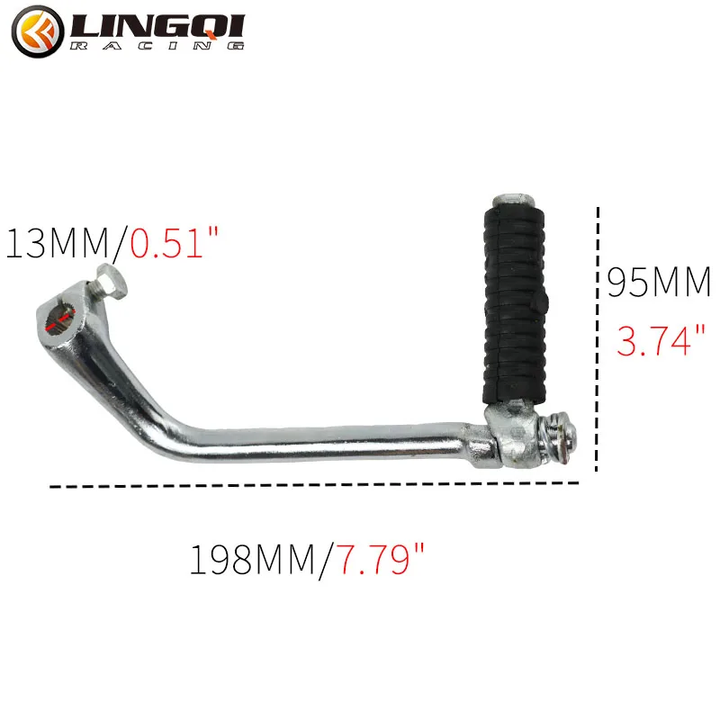 LYNNCHI Motorcycle 13mm Mounting Hole Starting Lever Kick Start Starter Levers For 125cc 200cc 250cc Engine Dirt Pit Bike Parts