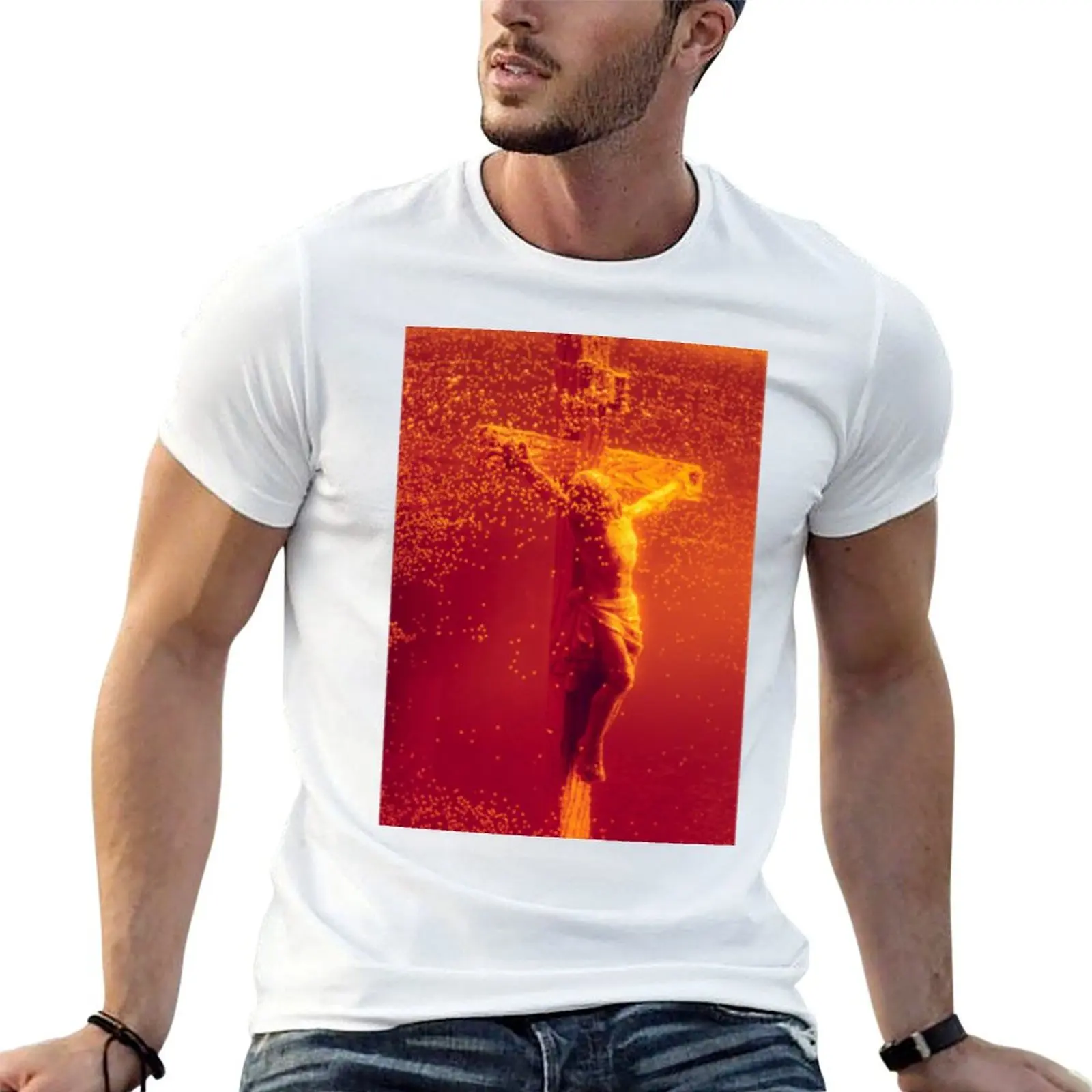 Camiseta Andres Serrano Piss Christ Legins, camiseta para hombre, camisetas para hombre, camisetas de algodón para hombre, camiseta 100% algodón