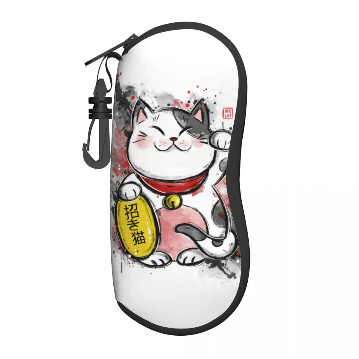 Custom Kawaii Maneki Neko Glasses Case Stylish Lucky Cat Shell Eyeglasses Case Sunglasses Box