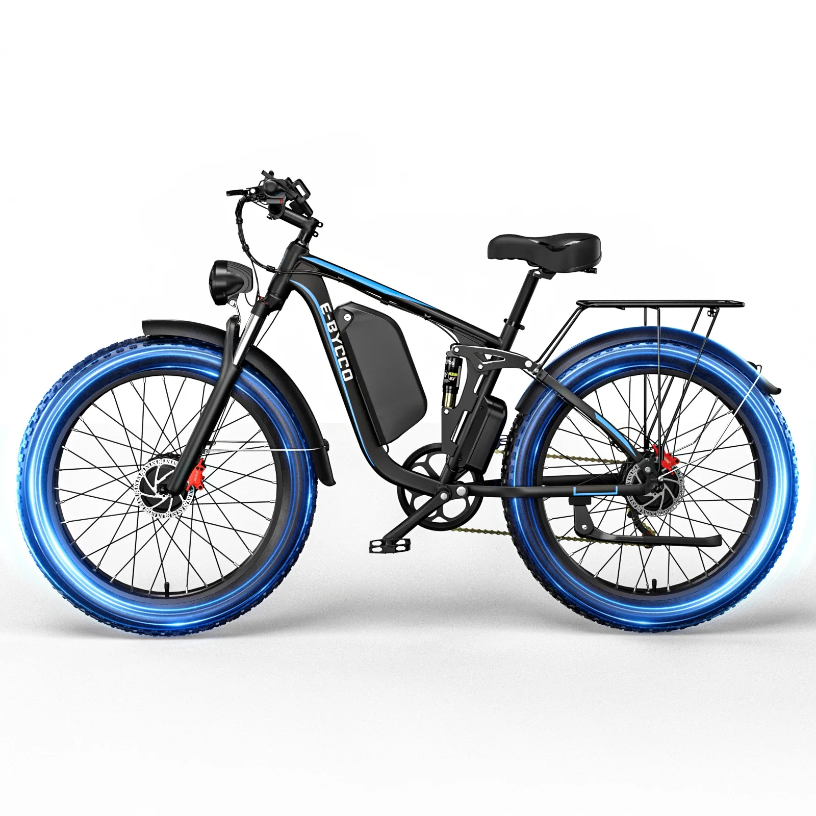 26 Inch Electric  Bikes  Dual Motor Electrical Bike 23ah Full Suspension Electric Mountain Bike