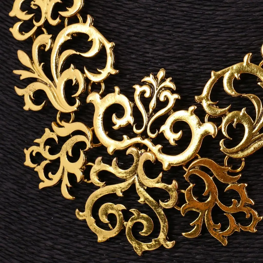 2016 Vintage Bohemia gargantilla mujer declaración hueco filigrana flor colgante collar joyería