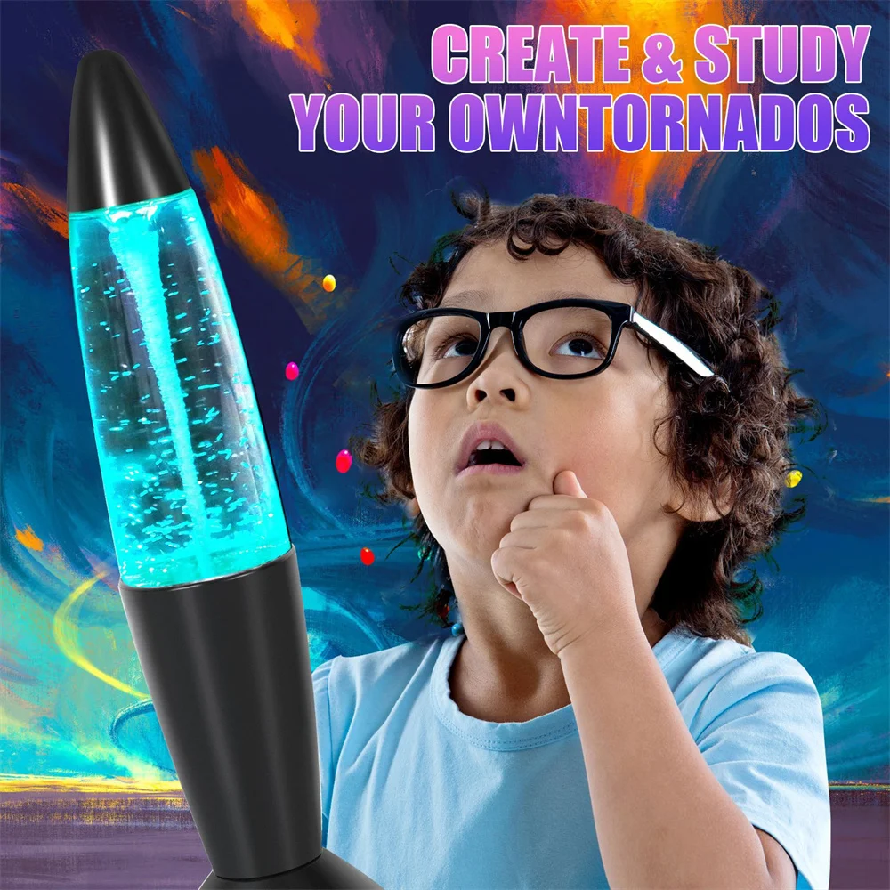 الملونة تورنادو المشهد مراقبة ضوء LED ضوء الزخرفية تورنادو مصباح الأطفال التعليم المبكر أداة التدريس USB/AA
