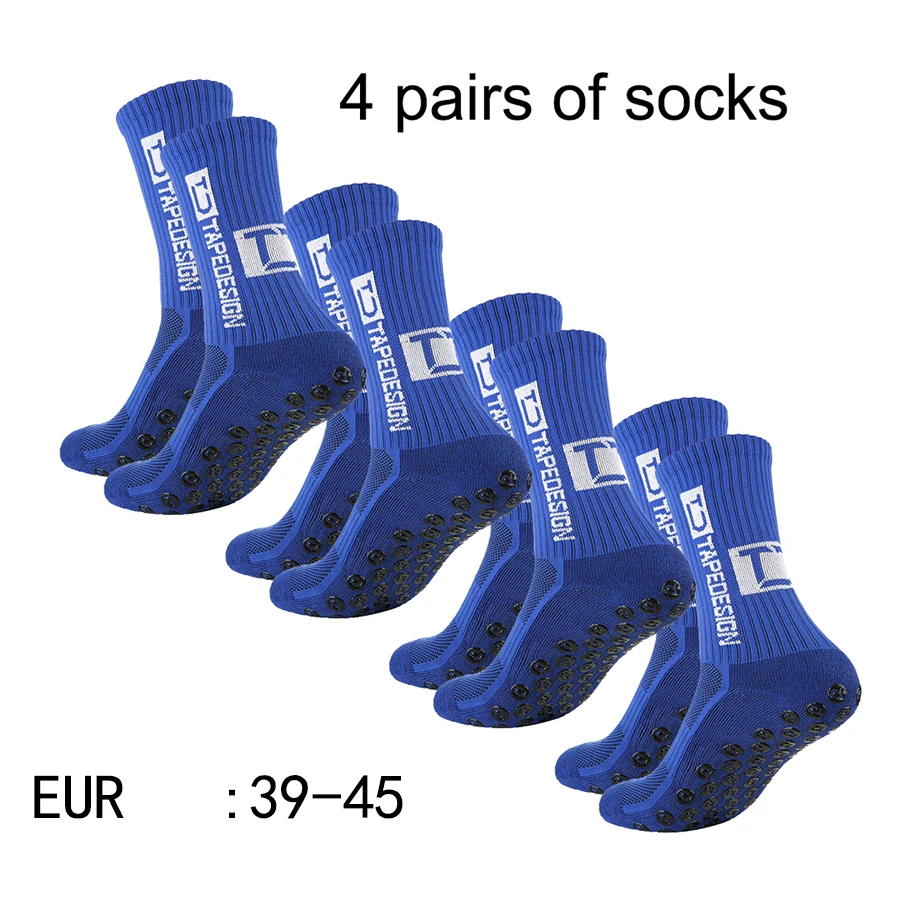4 paar nieuwe TC Mid Tube gelijmde voetbalsokken voor sporttraining en competitie, antislip en ademende sokken