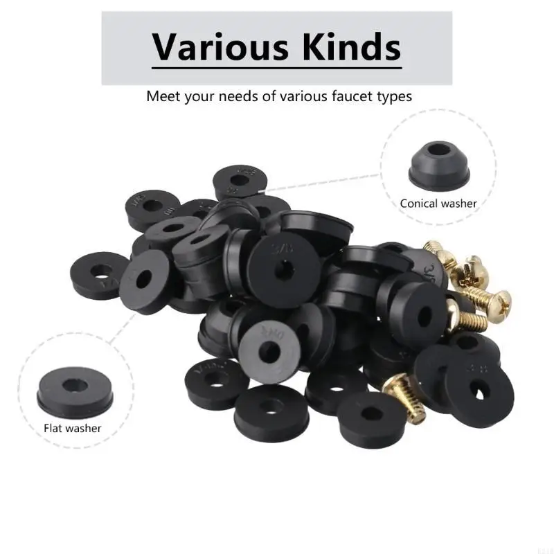 Rubber Rings Sealing Washers for Faucet & Shower Ensures Leak proof Performances 