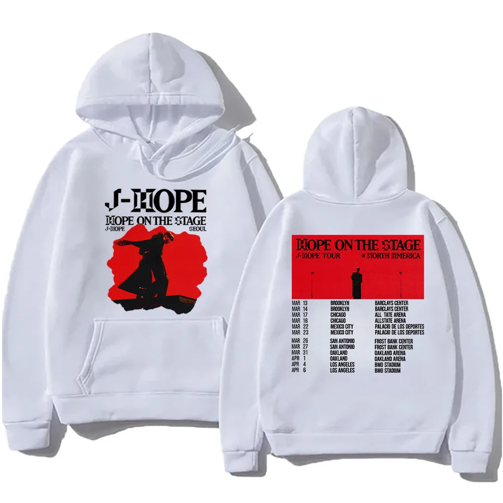 Kpop J-Hope New Hoodies J-Hope Hope on The Stage Tour 2025 Sweatshirts Unisex Casual Clothing Hip Hop Fashion Aesthetic Pullover