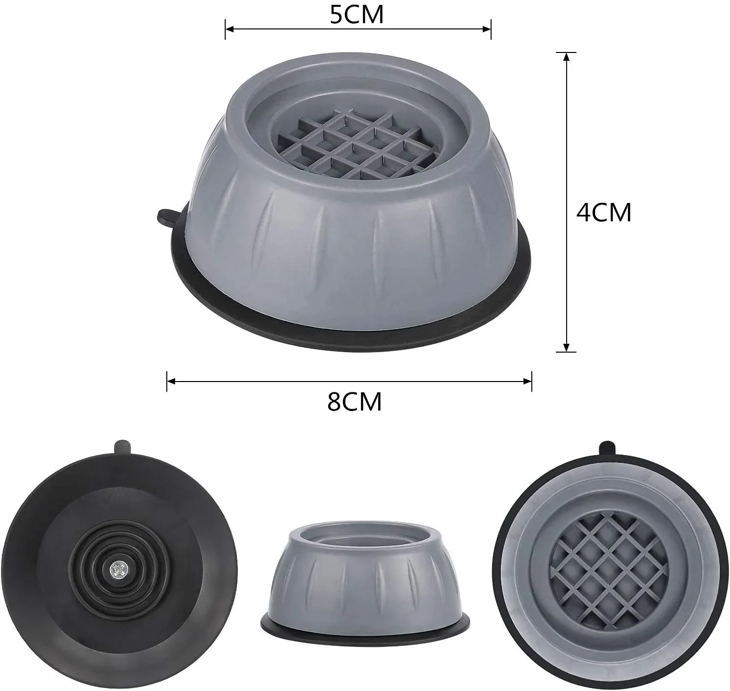 1/2/4PCS Anti Vibration Feet Pads Rubber Legs Slipstop Silent Skid Raiser Mat Washing Machine Support Dampers Stand Furniture view 5