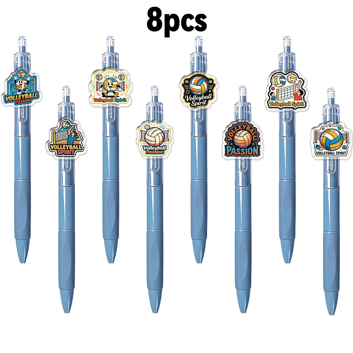8PCS/16PCS Volleyball-Themed Set Creative Ballpoint Pens Student Writing Instruments Gift Pens for Friends Birthday Gifts