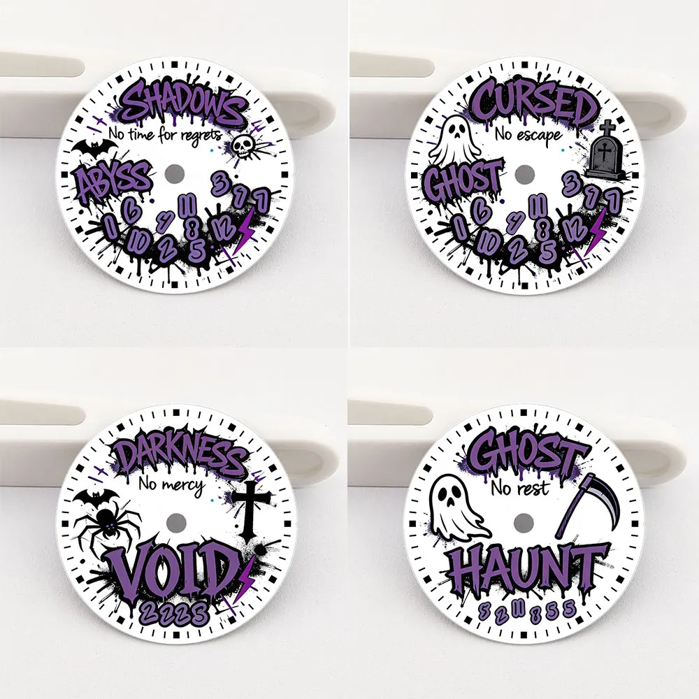 28.5mm Doodle Style NH35 Dial Creative Color Printed Watch Accessory for NH35/36 Movement