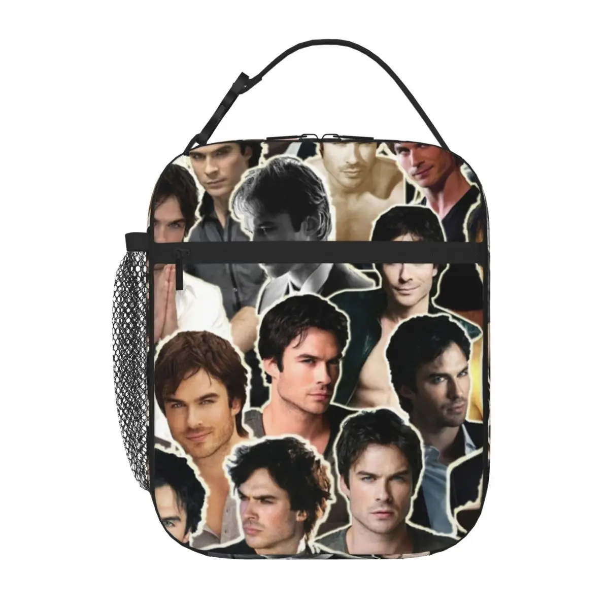 

Damon The Vampire Diaries TV Show Insulated Lunch Bag Thermal Bag Meal Container Ian Somerhalder Tote Lunch Box Bento Pouch