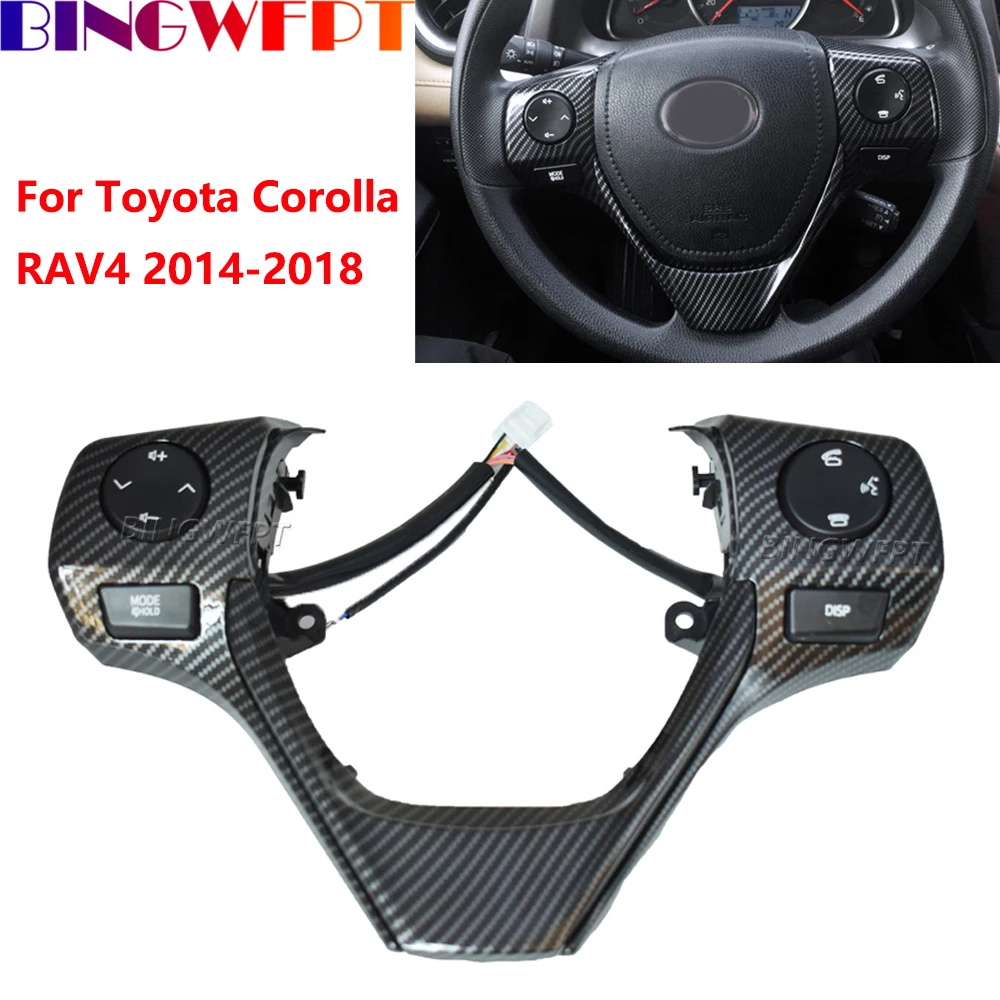 

For Toyota Corolla RAV4 2014 2015 2016 2017 2018 Car High Quality Steering Wheel Telephone Audio Volume Adjust Control Switch