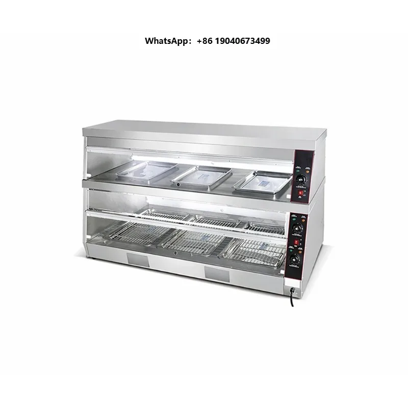 Commercial Electric Desktop Food Warmer Display Small Double Layers Warming & Holding Equipment  wjr