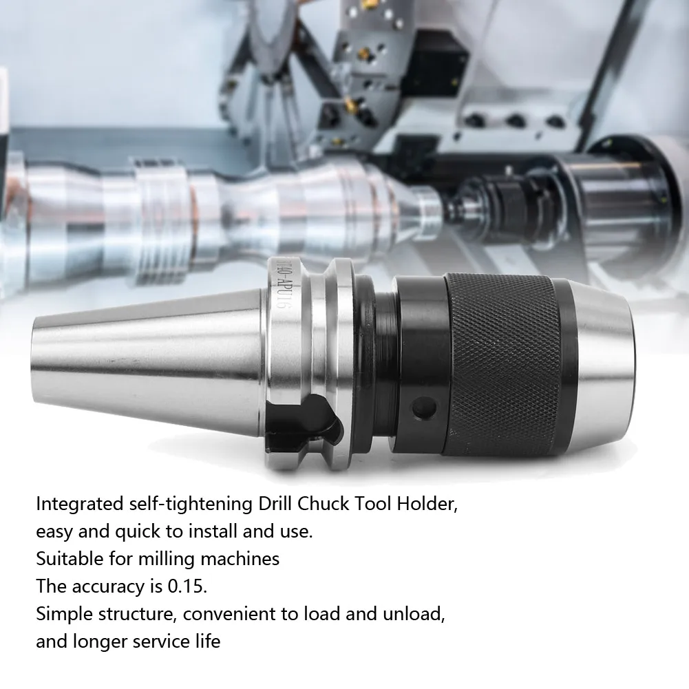 

BT40 Drill Chuck Tool Holder BT40 Drill Chuck Tool Holder Integrated Self Tightening Carbon Steel CNC Tool Holder