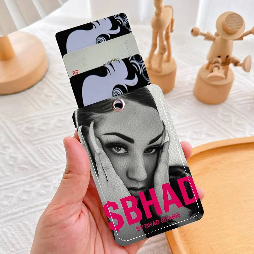 سلسلة مفاتيح مغني الراب B-Bhad B-Bhabie مع حامل بطاقة الوصول، وحافظة واقية لبطاقة الهوية وبطاقة البنك للأمن #5