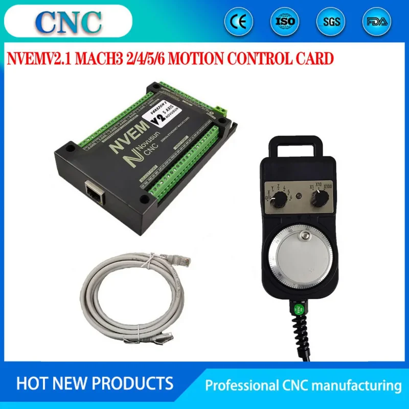 Cnc kit mach3 nvemv2.1 motion control card 200khz engraving machine motor controller 3 4 5 6 axis and electronic handwheel