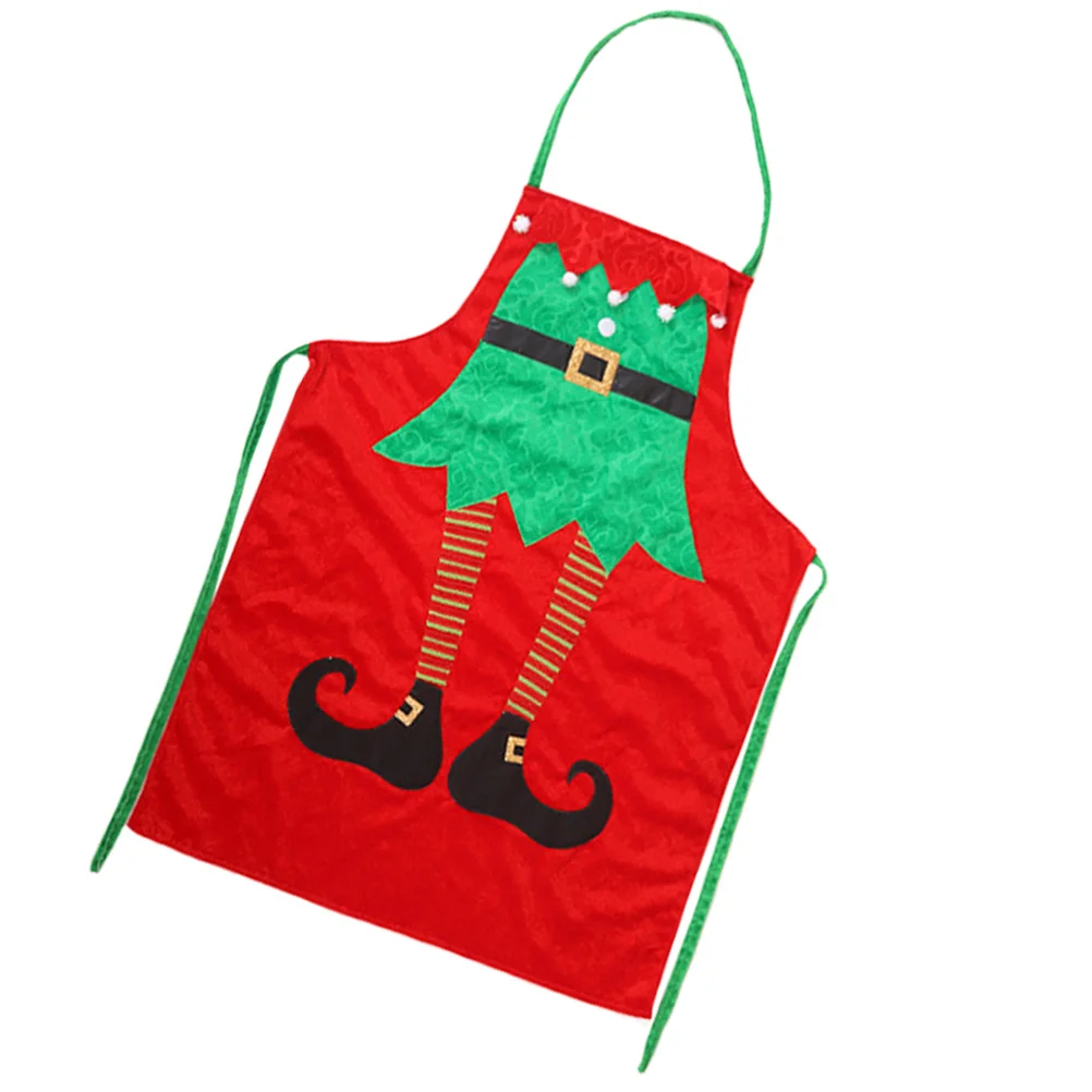 

1pc Christmas Apron Kitchen Cooking Sleeveless Adjustable Waist Ties For Home Party Restaurant Hotel Bar Wedding Cosplay Work