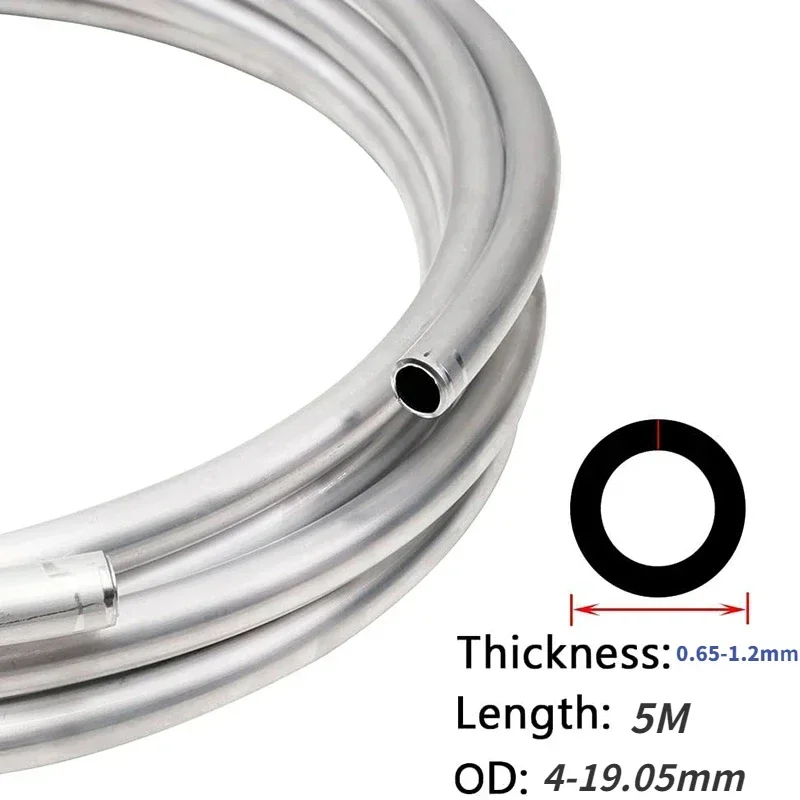 

5M 1060 Pure Soft Roll Aluminum Coil Pipes for Air Conditioning Refrigerator Cooling Seamless Hollow Aluminum Tube Can Be Bent