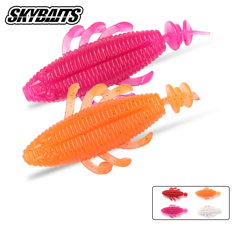SKYBAITS 4Pcs 8cm 13g TPE Soft Fishing Lures Silicone Swimbait Wobblers Worm Pesca Bass Pike Freshwater Artificial Fake Baits