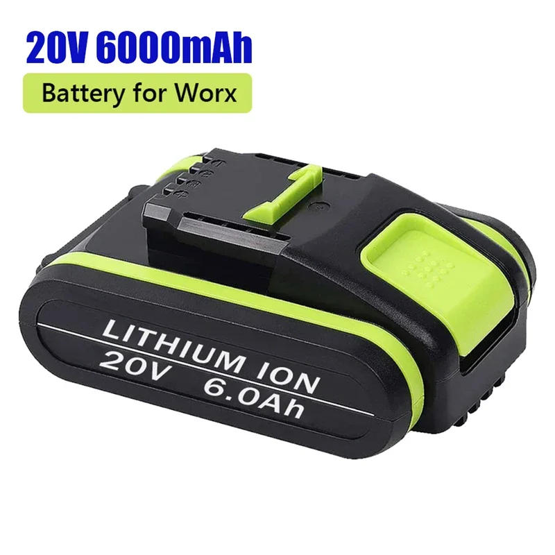 

Nieuwe Power Tools Oplaadbare Vervangende Batterij 20V 6000Mah Lithium Voor Worx WA3551 WA3553 WX390 WX176 WX178 WX386 WX67