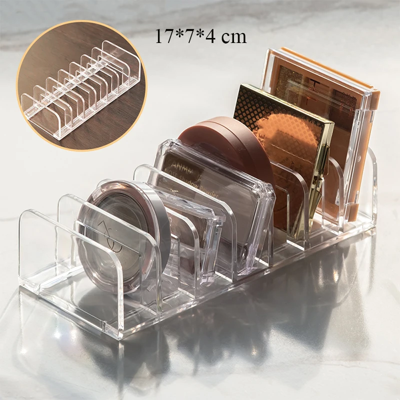 

2pcs 7 Grids Eyeshadow Tray Storage Box Acrylic Cosmetics Powder Cake Makeup Storage Rack Eyeshadow Palette Organizer for Woman