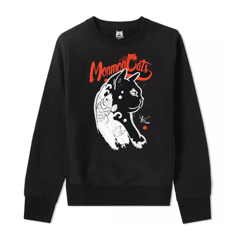 

New Loose Long Sleeve round Neck Sweatshirt Tattoo Artistic Streetwear for Men And Women Cotton Comfortable Autumn Top