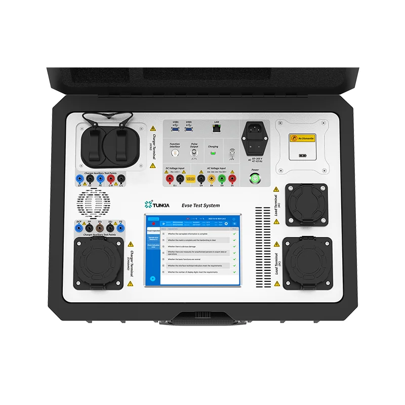 EV charger tester for ccs2 chademo IEC type 2 ev charger interfaces for ev car charger testing evse tester TUNKIA TK4830