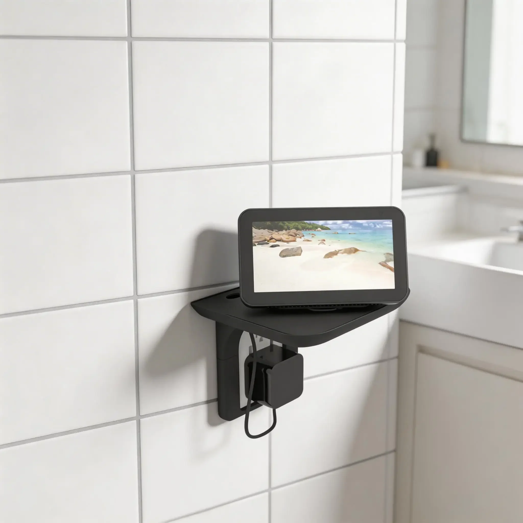 

Настенный держатель для Echo Show 5, черный/белый, регулируемый по углу наклона кронштейн для умной домашней колонки, сменные аксессуары