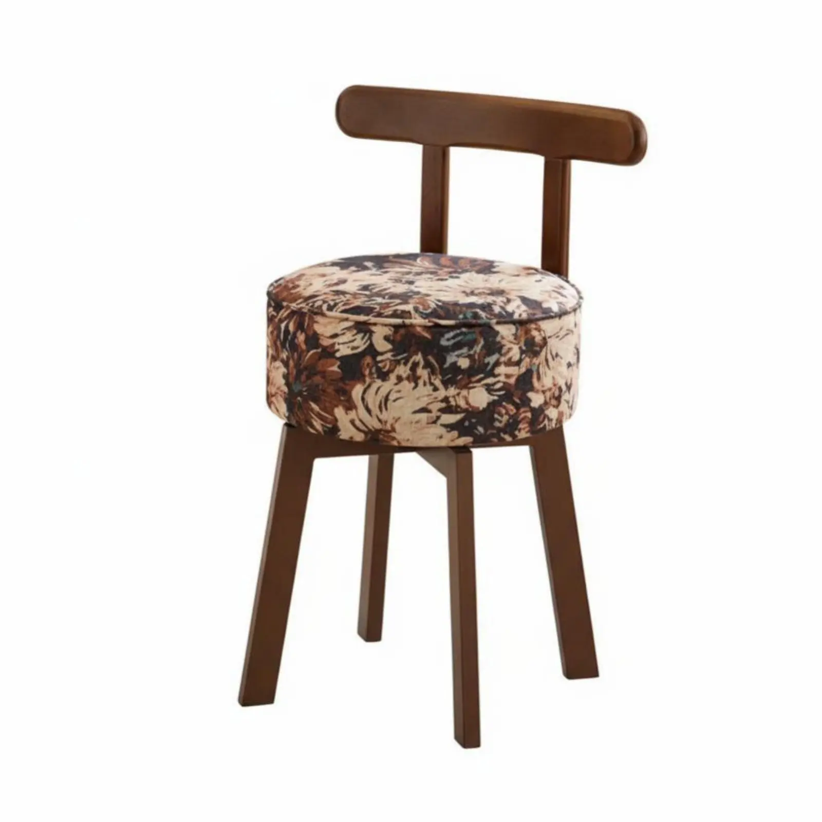 

Rotating Vanity Stool 360-Degree Rotation Accent Chair Vintage Design Ergonomic Curved Spine Rest for Students, Home Decorators