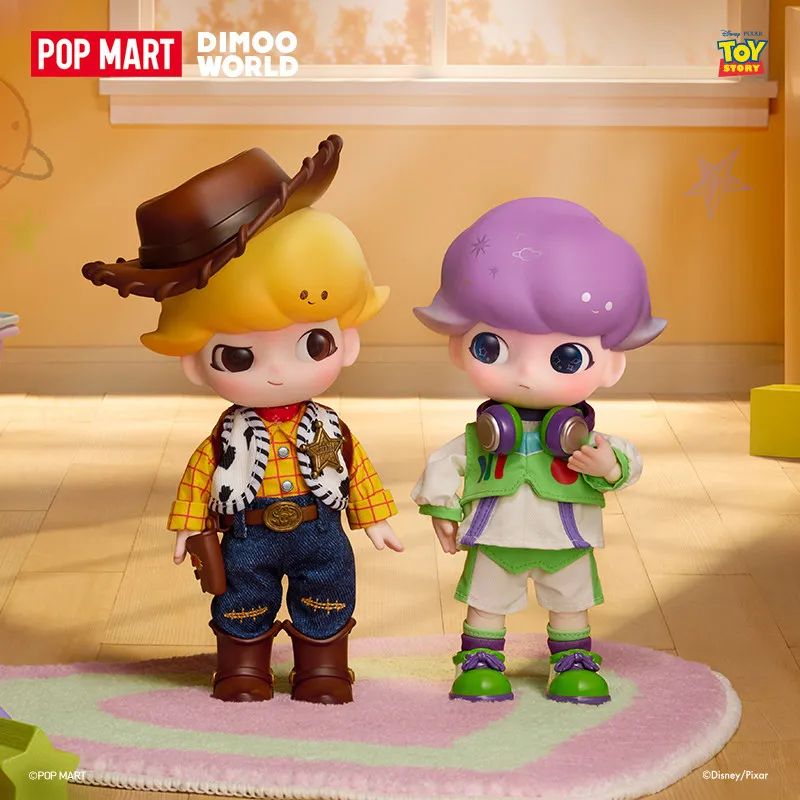 Nueva Figura de Acción Articulada Original de Popmart Dimoo World Disney Pixar Toy Story Serie 1/8 en Caja Ciega, Regalo para Coleccionistas Adultos