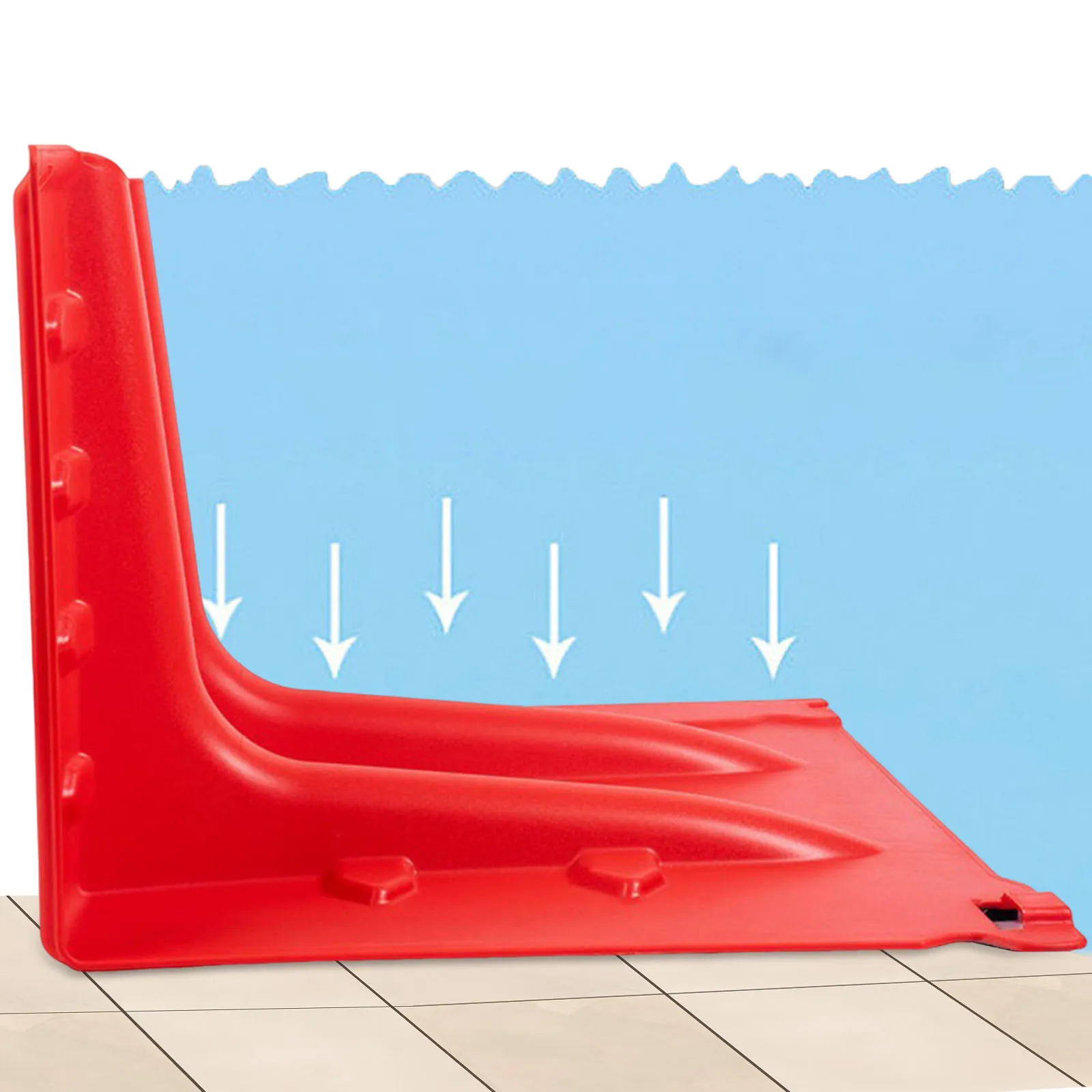 

Flood Protection Barrier L-Shaped Flood Protection Barrier ABS Flood Baffle Flood Prevention for Household Flood Control Baffles