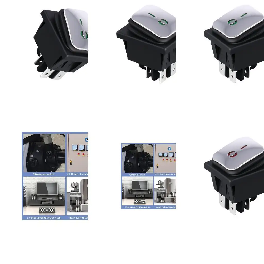 

652F Practical IP65 Waterproof Rocker Switches 16A With Indicators Light for Home Appliances and Industrial Equipment