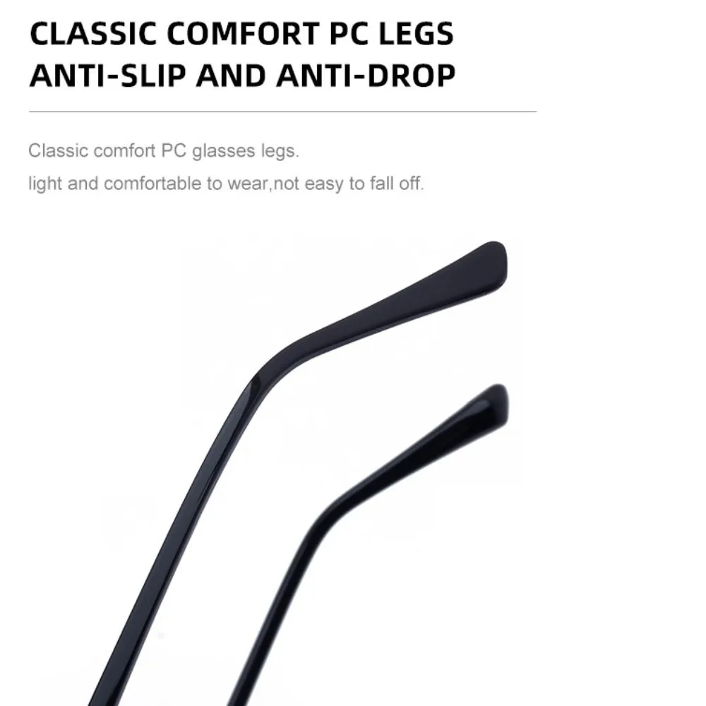 أزياء كبيرة الإطار مربع النظارات الشمسية UV400 خفيفة الوزن مزدوجة شعاع نظارات شمسية سبائك فاسق الرجال النظارات للجنسين