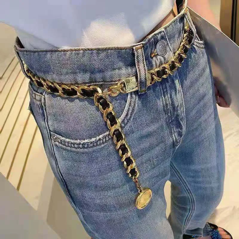 Vintage Metal Inspired Waist Chain Belt Accessory for Jeans Dresses Fashionable Chain Trendy Jewelry for Women