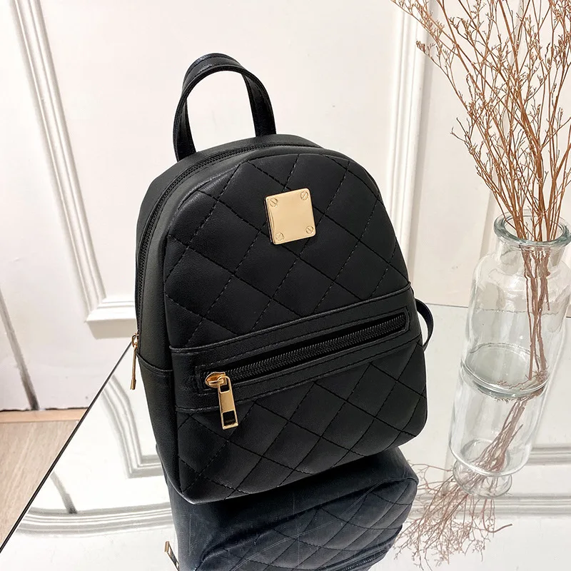 Mini Mochila De cuero sintético para mujer, Bolsa pequeña para teléfono, suave, escolar