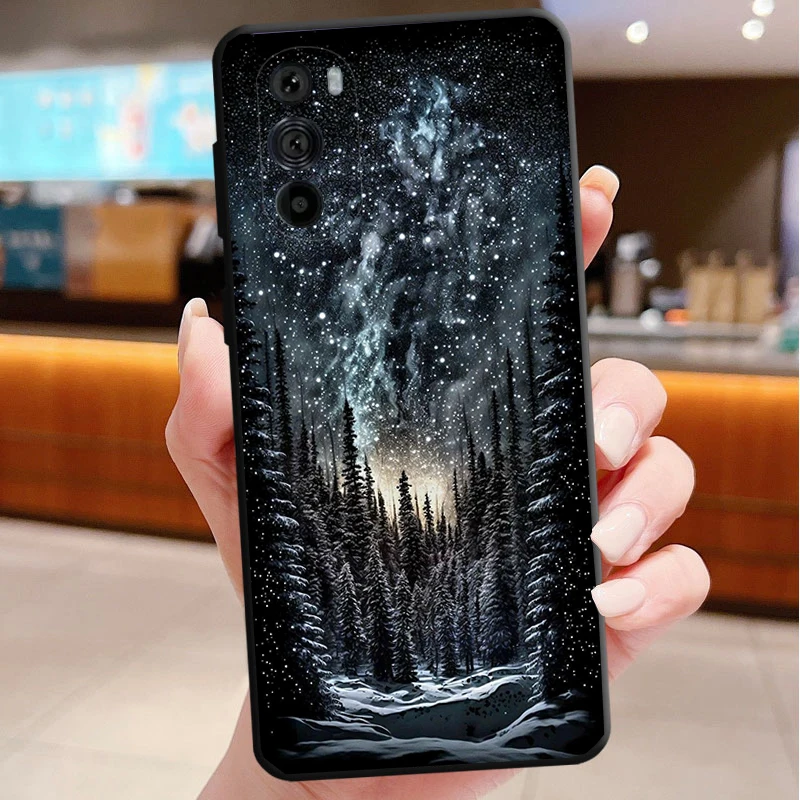 حافظة هاتف لهاتف موتورولا إيدج 60 50 40 30 Ultra Neo Fusion 50 40 Pro Moto G Stylus G Play G Power G شتاء عيد الميلاد ندفة الثلج #3