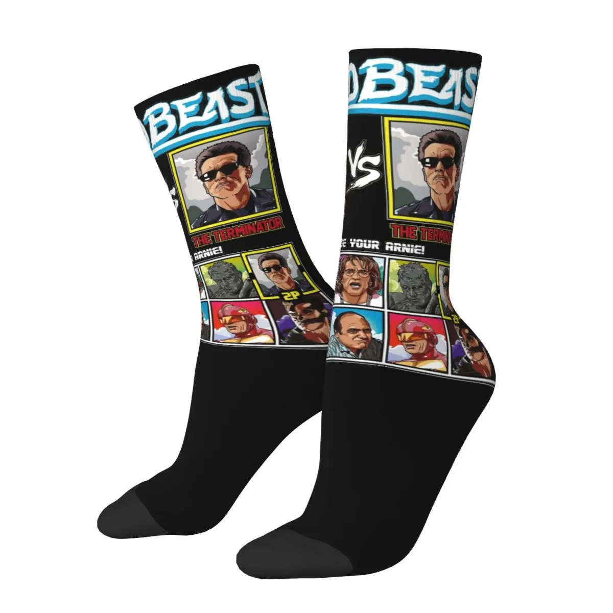 Fashion Male Men Socks Hip Hop Arnold Schwarzenegger Fighter Arnold Beast Sock Skateboard Women's Socks Spring Summer