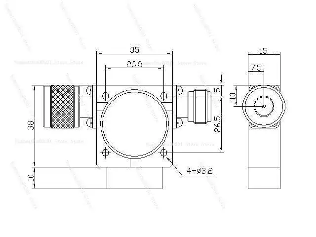 Protection Equipment RF Coaxial Isolator Multiple Frequency Bands Optional 300MHz-6GHz