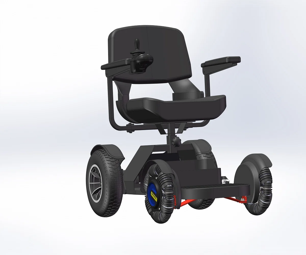 كرسي متحرك كهربائي عالي التحمل لجميع التضاريس للمعاقين في الهواء الطلق مزود بمحرك كرسي متحرك كهربائي-DGN-5001