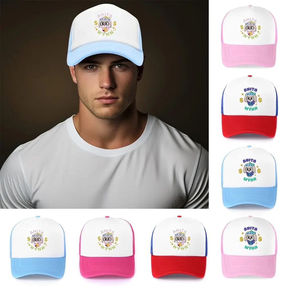 Oddychająca czapka Anita Max Wynn Modna regulowana miękka czapka typu Trucker Potrzebuję Max Win Czapka unisex