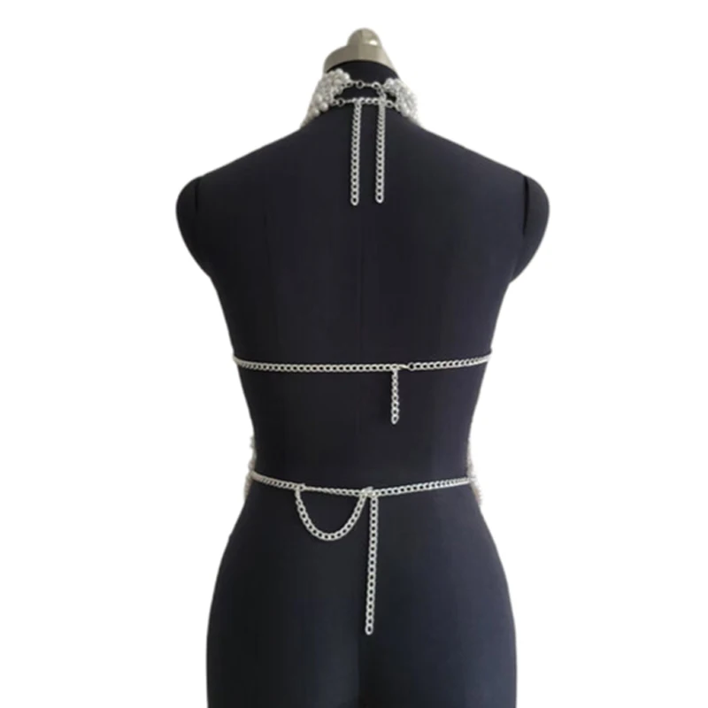 Hochwertiges Vintage Damen-Camisole mit Perlen, Crop-Top für Frauen, Sommer 2026 Y2K Kleidung, Sexy Nachtclub-Partywear Tanktop – Detail 10