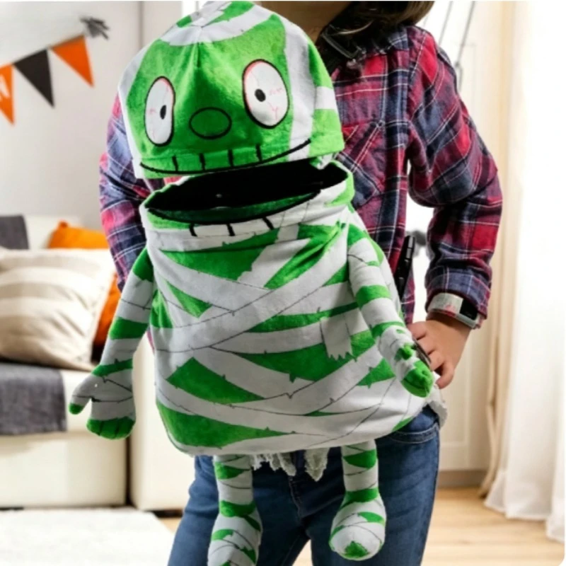 Halloween "Trick or Treat" Candy Bag Backpack – Ghost Pumpkin Design Candy Pouch for Party Favor