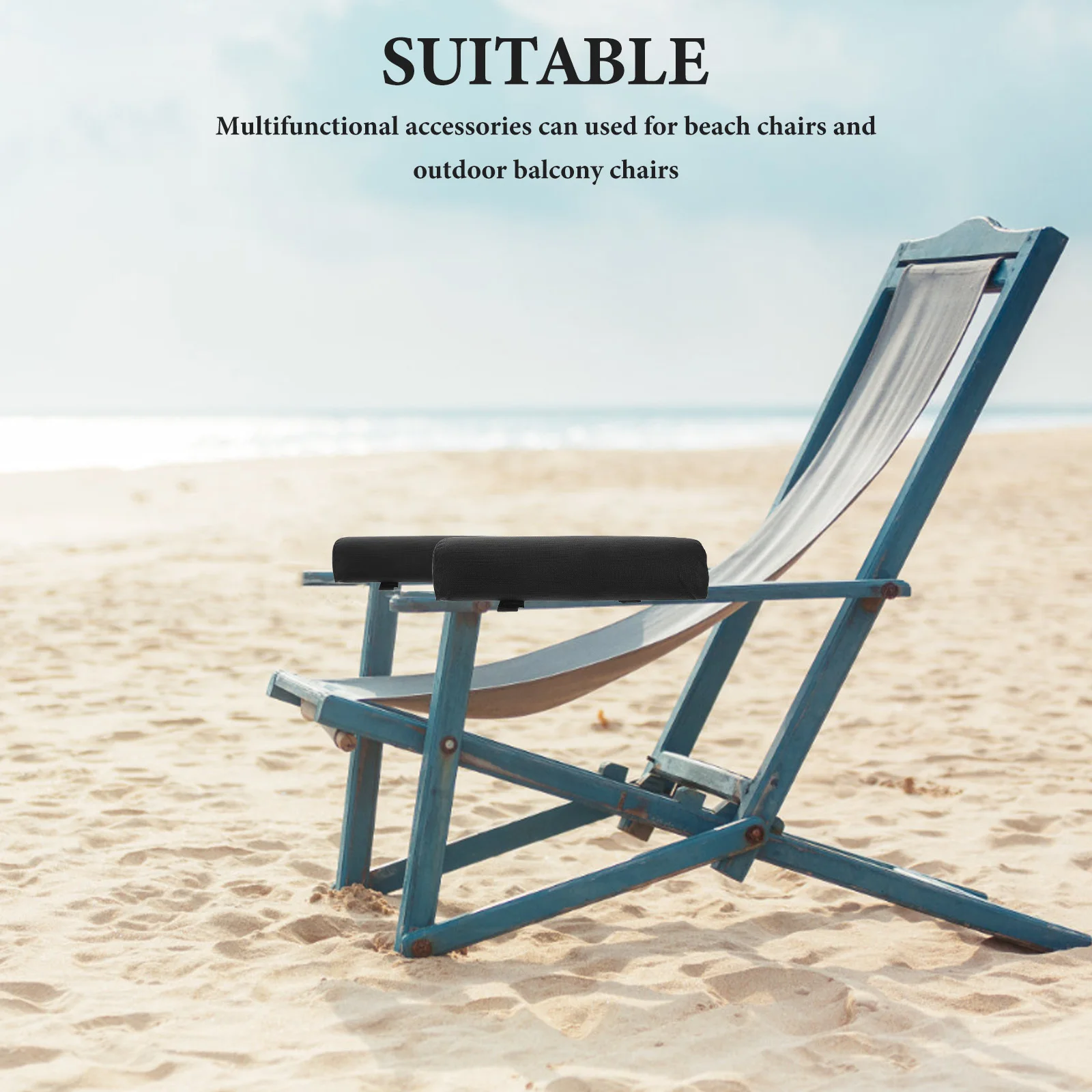 

1Pair Foldable Chairs Armrest Cushion Replacement Pad Elbow Rest Soft Cushion Outdoor Camping Beach Chair Accessories