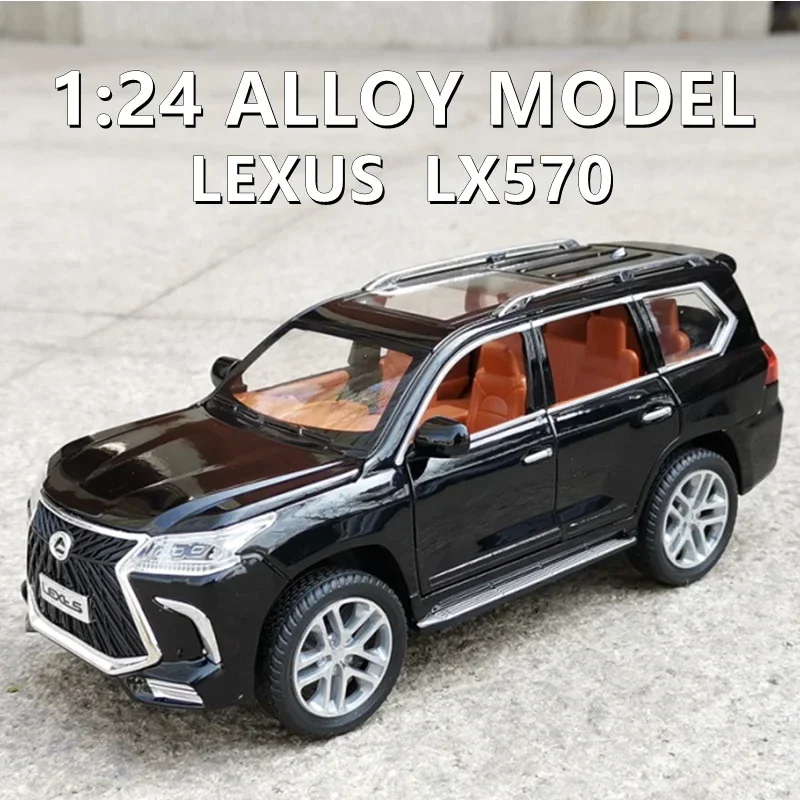 

Новинка 1:24 модель автомобиля из сплава для LEXUS LX570 SUV, модель автомобиля из металлического сплава, модель автомобиля с высоким качеством имитации звука и искусственных элементов, коллекционная игрушка в подарок