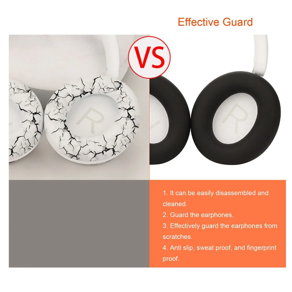 Silicone Ear Pads Cushions + Headband Soft and Comfortable Noise Isolation Ear Cushions for Soundcore By Anker Space Q45 Q30 - view 4